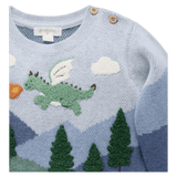 Pure Baby 0-3 Months to 5 Years Dragon Mountain Jumper - Dragon Jacquard