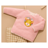 Pure Baby 0-3 Months to 5 Years Embroidered Frida Jumper - Guava Melange