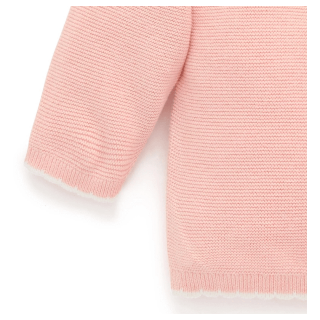 Pure Baby 0-3 Months to 5 Years Embroidered Frida Jumper - Guava Melange