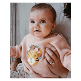 Pure Baby 0-3 Months to 5 Years Embroidered Frida Jumper - Guava Melange