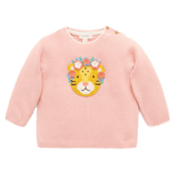 Pure Baby 0-3 Months to 5 Years Embroidered Frida Jumper - Guava Melange