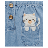 Pure Baby 0-3 Months to 5 Years Faded Denim - Pocket Overall Set