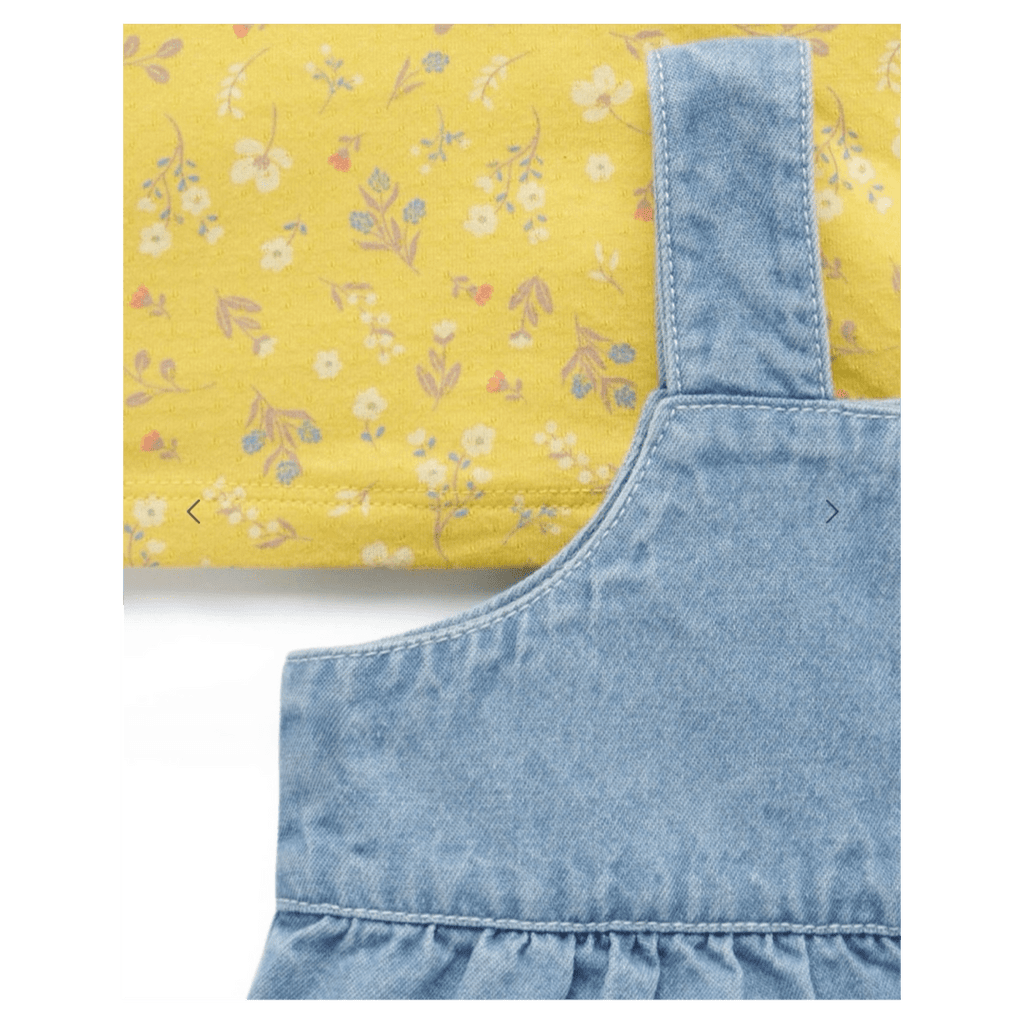 Pure Baby 0-3 Months to 5 Years Faded Denim - Pocket Overall Set