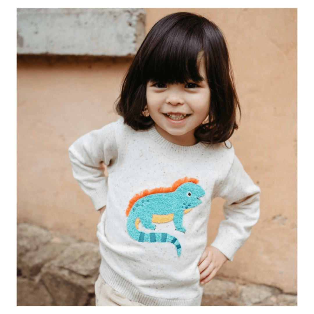 Pure Baby 0-3 Months to 5 Years Iguana Jumper - Sand Neppy