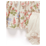 Pure Baby 0-3 Months to 5 Years Linen Blend Dress - Dune Flowers