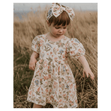 Pure Baby 0-3 Months to 5 Years Linen Blend Dress - Dune Flowers
