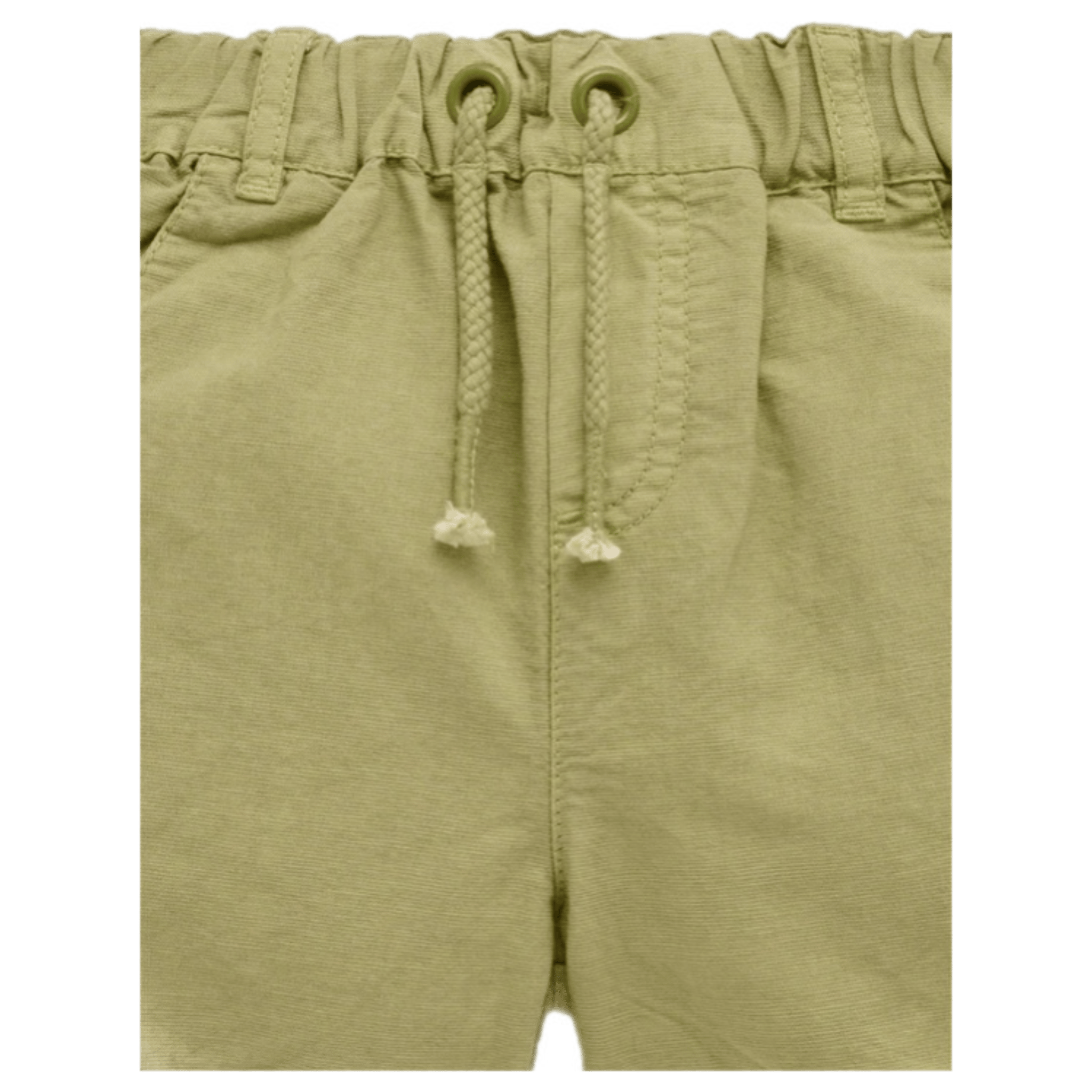 Pure Baby 0-3 Months to 5 Years Linen Blend Pull On Shorts - Olive