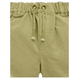 Pure Baby 0-3 Months to 5 Years Linen Blend Pull On Shorts - Olive