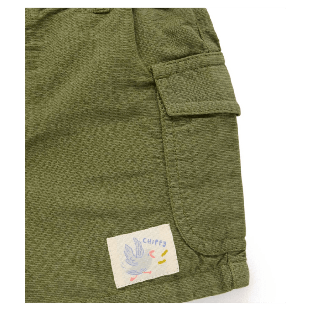 Pure Baby 0-3 Months to 5 Years Linen Blend Shorts - Seaweed