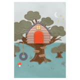 Pure Baby 0-3 Months to 5 Years Long Sleeve Thick Tee - Tree House Moonstone
