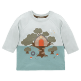 Pure Baby 0-3 Months to 5 Years Long Sleeve Thick Tee - Tree House Moonstone