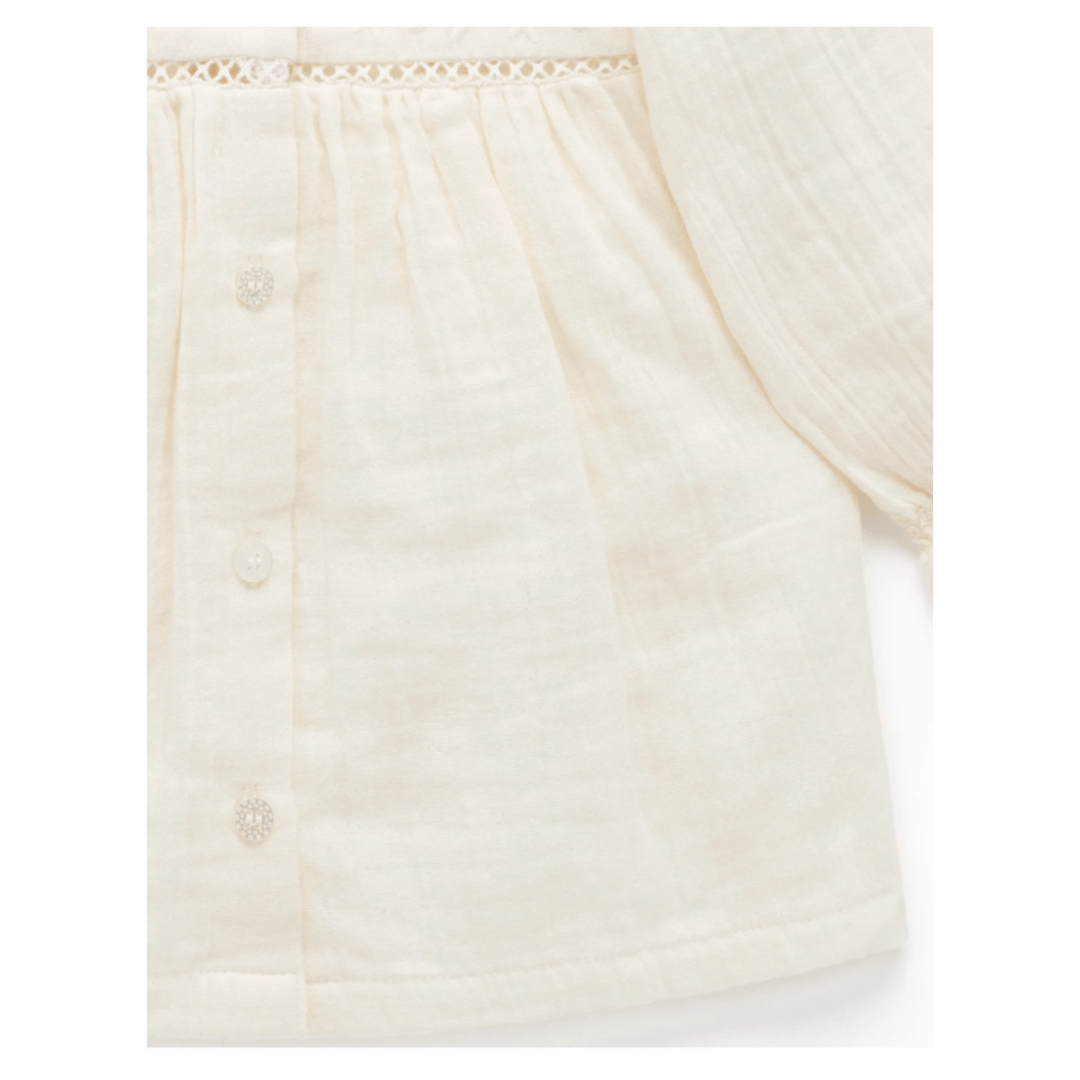 Pure Baby 0-3 Months to 5 Years Meadow Blouse - Cloud