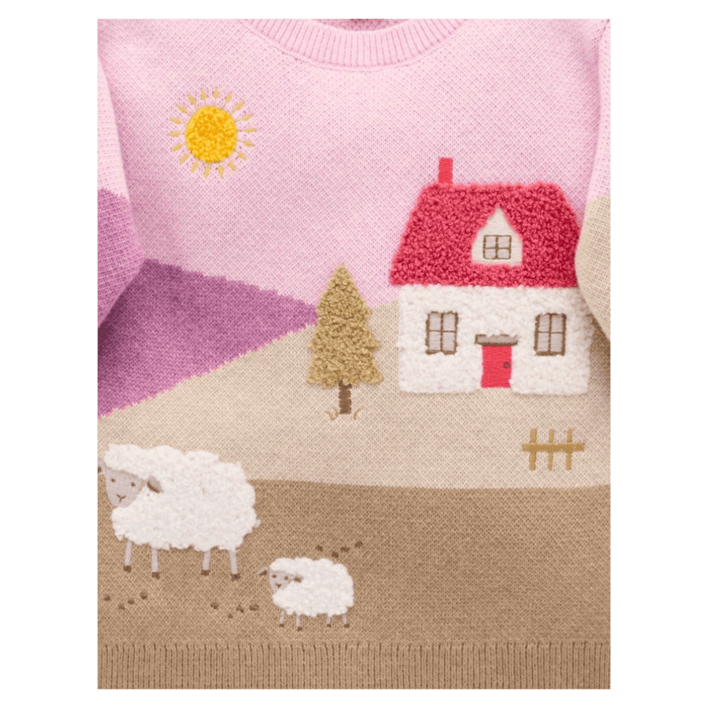 Pure Baby 0-3 Months to 5 Years Pasture Jumper - Farmhouse Jacquard