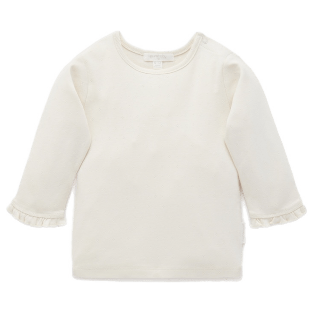 Pure Baby Pointelle Rib Layering Top Cloud The Donkeys Tale The