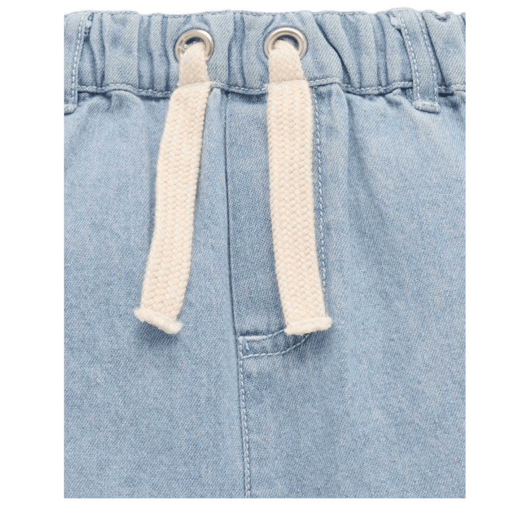 Pure Baby 0-3 Months to 5 Years Pull On Denim Shorts - Faded Denim