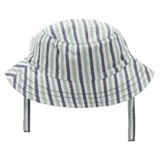 Pure Baby 0-3 Months to 5 Years Reversible Striped Bucket Hat - Iguana Stripe