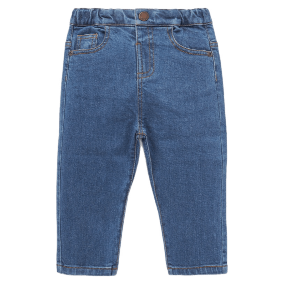 Pure Baby 0-3 Months to 5 Years Straight Leg Jeans - Mid Denim
