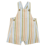 Pure Baby 0-3 Months to 5 Years Striped Overall Set - Olive Stripe