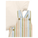 Pure Baby 0-3 Months to 5 Years Striped Overall Set - Olive Stripe