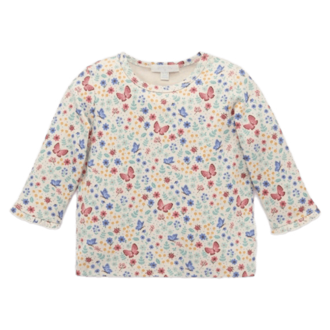 Pure Baby 0-3 Months to 5 Years Thick Layering Top - Sapphire Butterfly