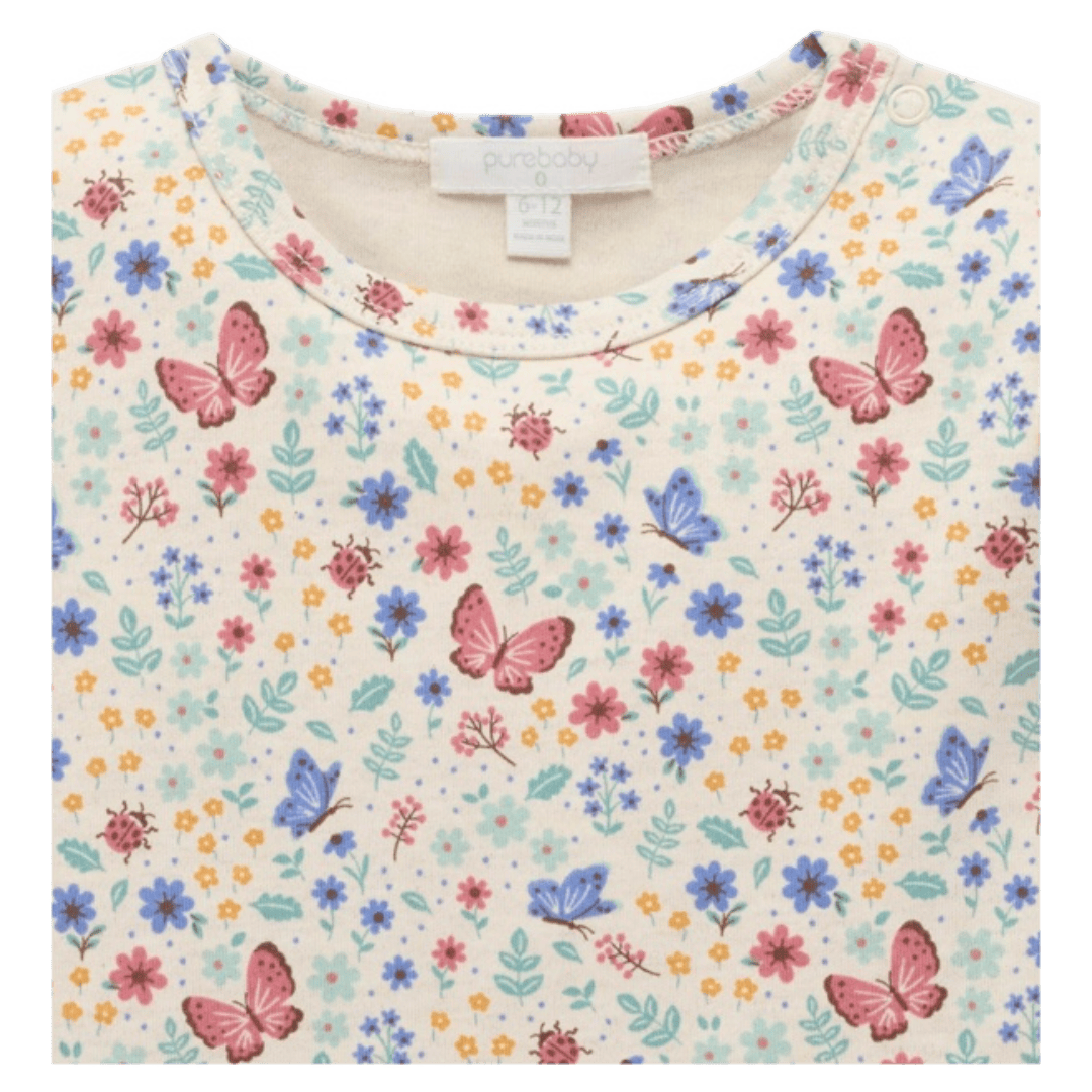 Pure Baby 0-3 Months to 5 Years Thick Layering Top - Sapphire Butterfly
