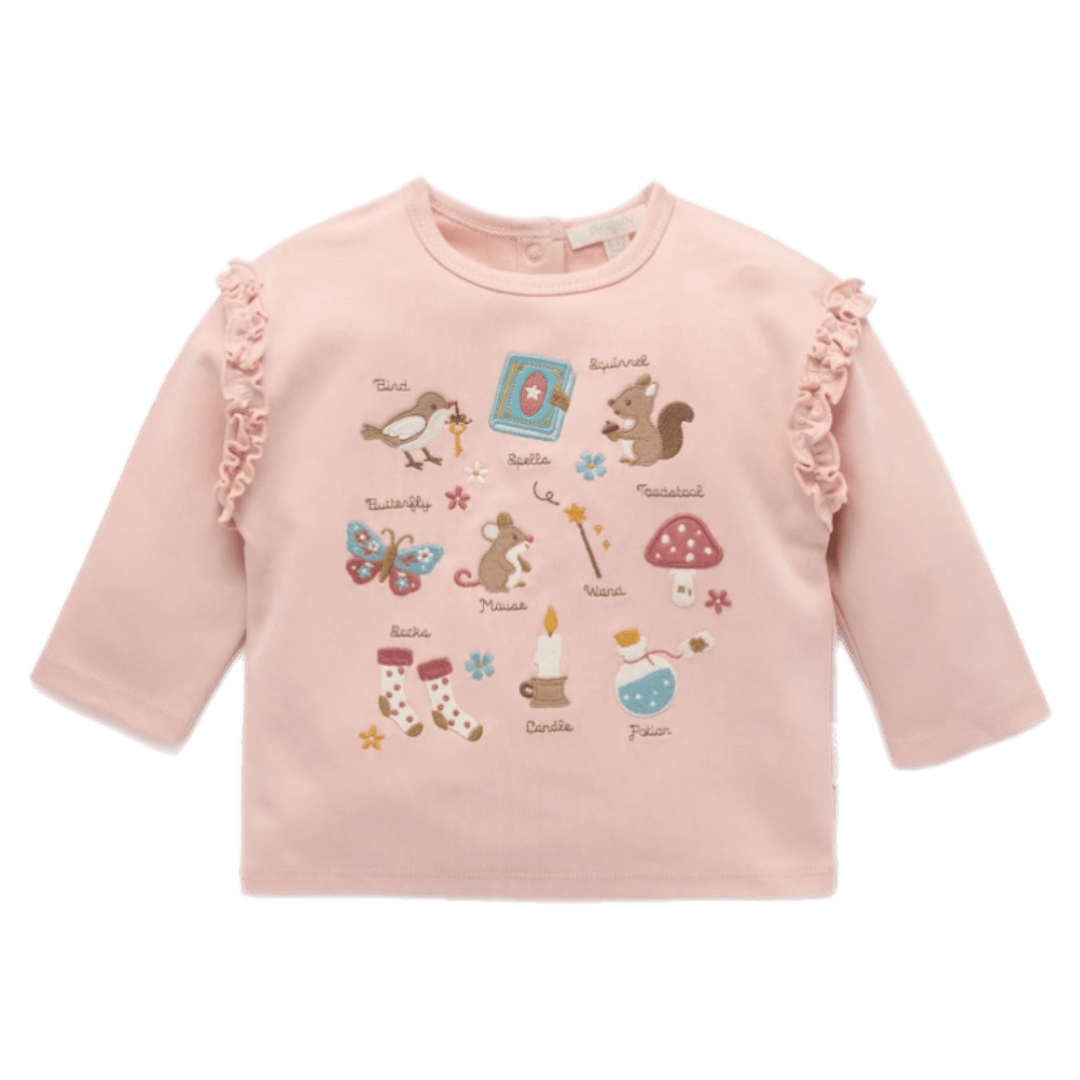 Pure Baby 0-3 Months to 5 Years Thick Ruffle Top - Mouse