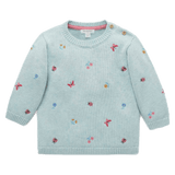 Pure Baby 0-3M Embroidered Jumper - Ladybird Broderie