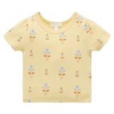 Pure Baby 3 Years to 5 Years Short Sleeve Rib Tee - Block