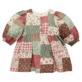 Pure Baby 6-12 Months to 5 Years 0-3M Long Sleeve Dress - Patchwork