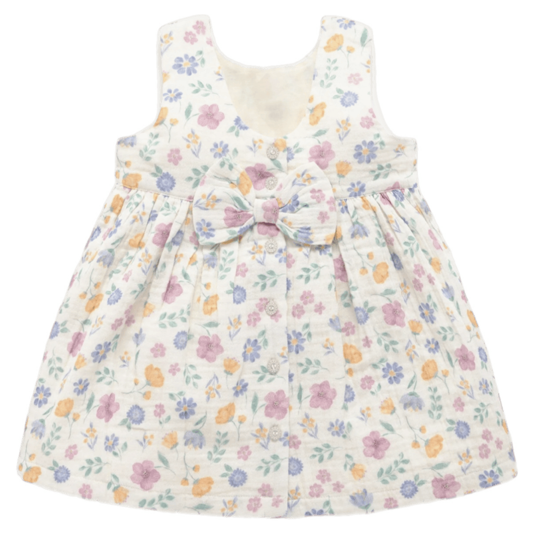Pure Baby 6-12 Months to 5 Years Bow Dress - Sofia