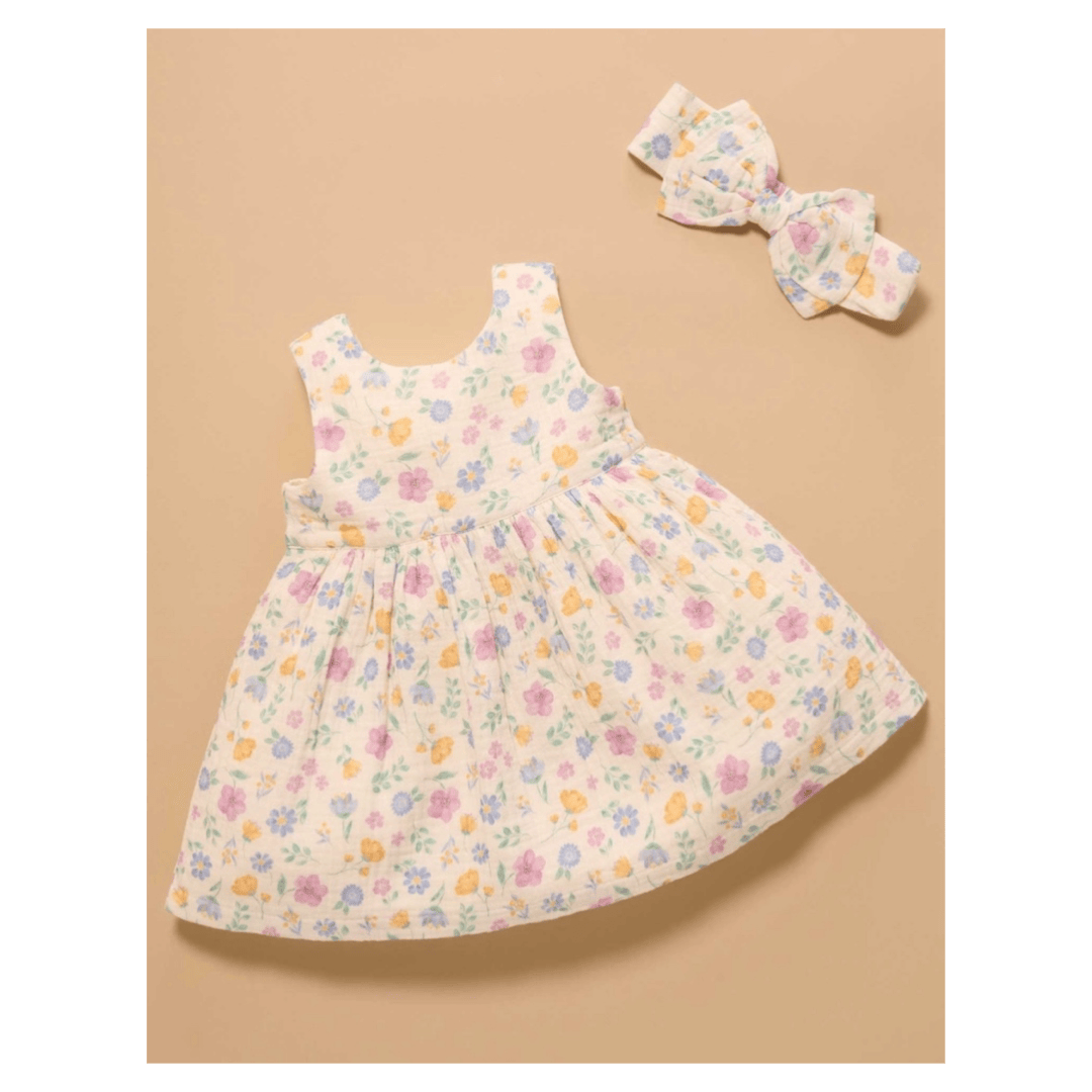 Pure Baby 6-12 Months to 5 Years Bow Dress - Sofia