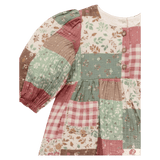 Pure Baby 6-12 Months to 5 Years Long Sleeve Dress - Patchwork