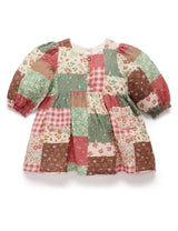 Pure Baby 6-12 Months to 5 Years Long Sleeve Dress - Patchwork
