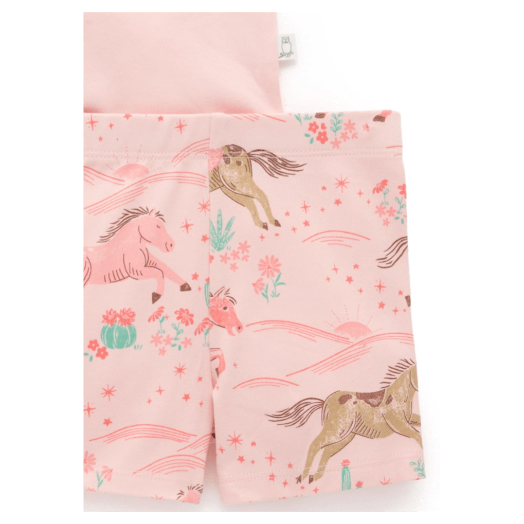 Pure Baby 6-12 Months to 5 Years Ruffle Button Up PJ Set - Desert Horses