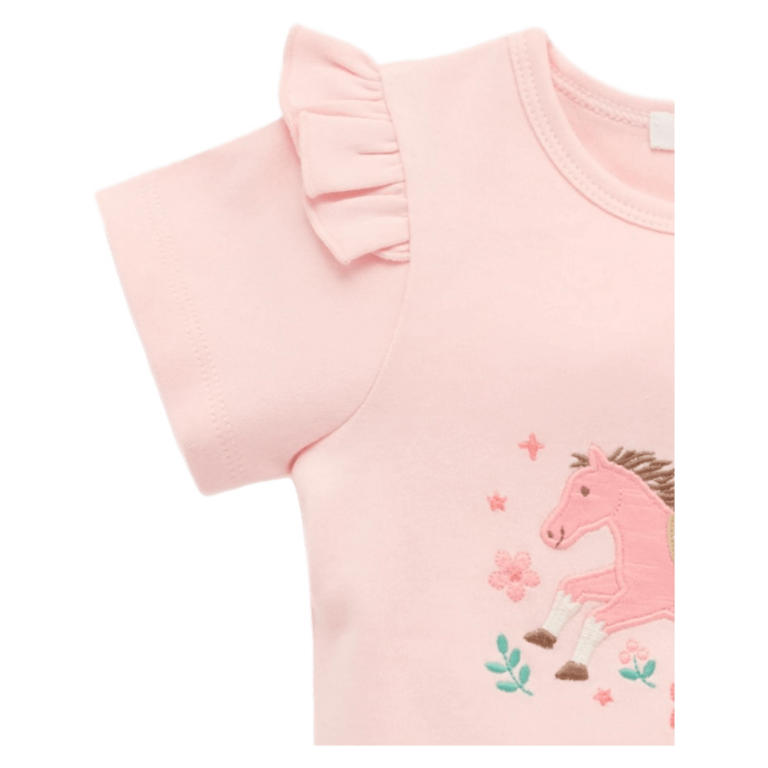 Pure Baby 6-12 Months to 5 Years Ruffle Button Up PJ Set - Desert Horses