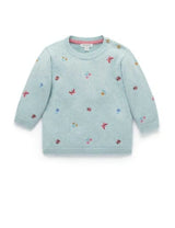 Pure Baby Embroidered Jumper - Ladybird Broderie