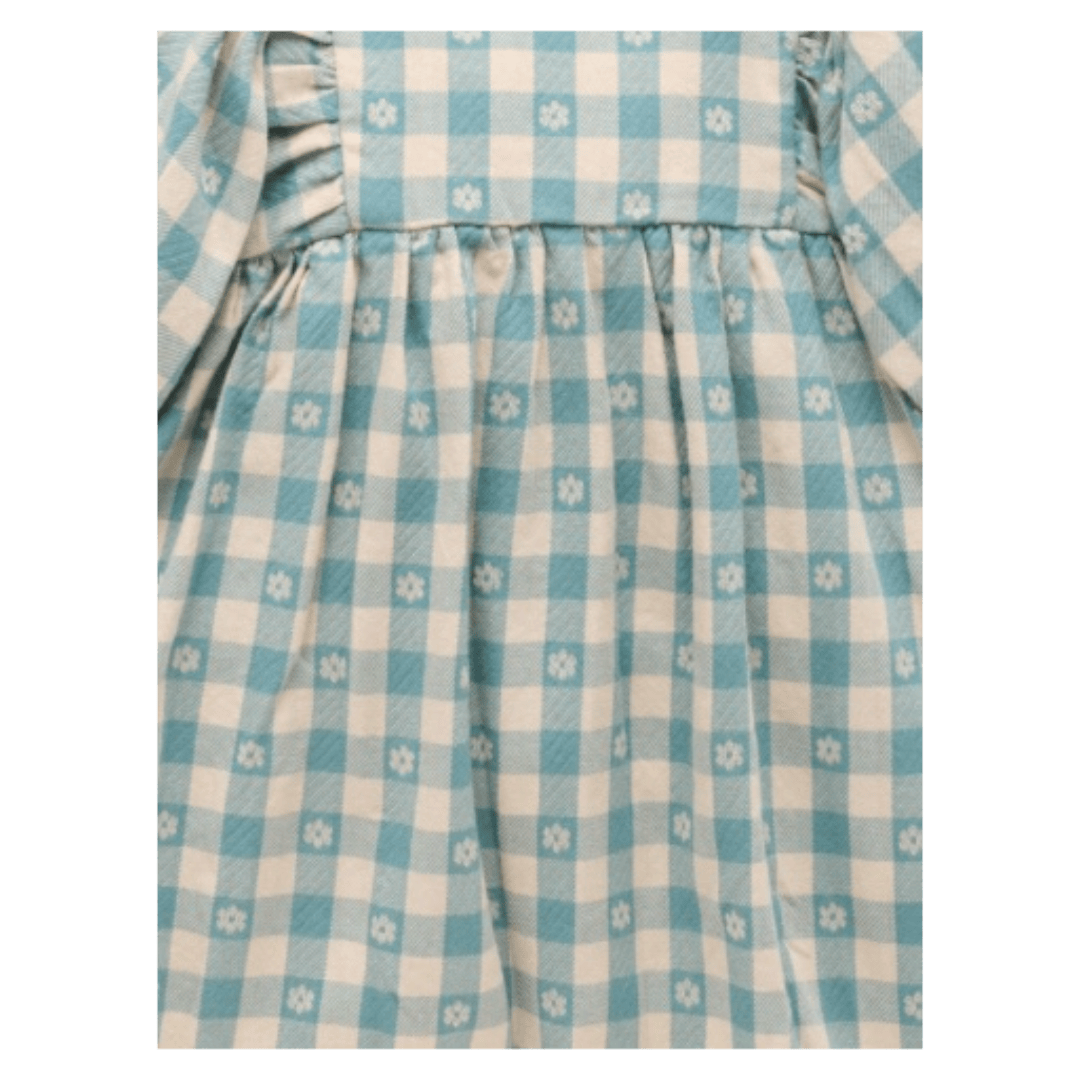 Pure Baby Gathered Dress - Floral Gingham