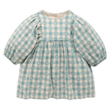 Pure Baby Gathered Dress - Floral Gingham