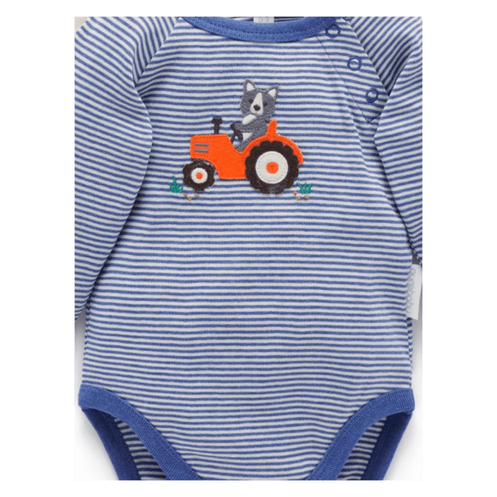 Pure Baby Newborn to 1 Year 2 Pack Bodysuit - Herding Sheep