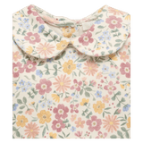 Pure Baby Newborn to 1 Year Long Sleeve Bodysuit with Collar - Wild Flower