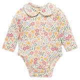 Pure Baby Newborn to 1 Year NB Long Sleeve Bodysuit with Collar - Wild Flower