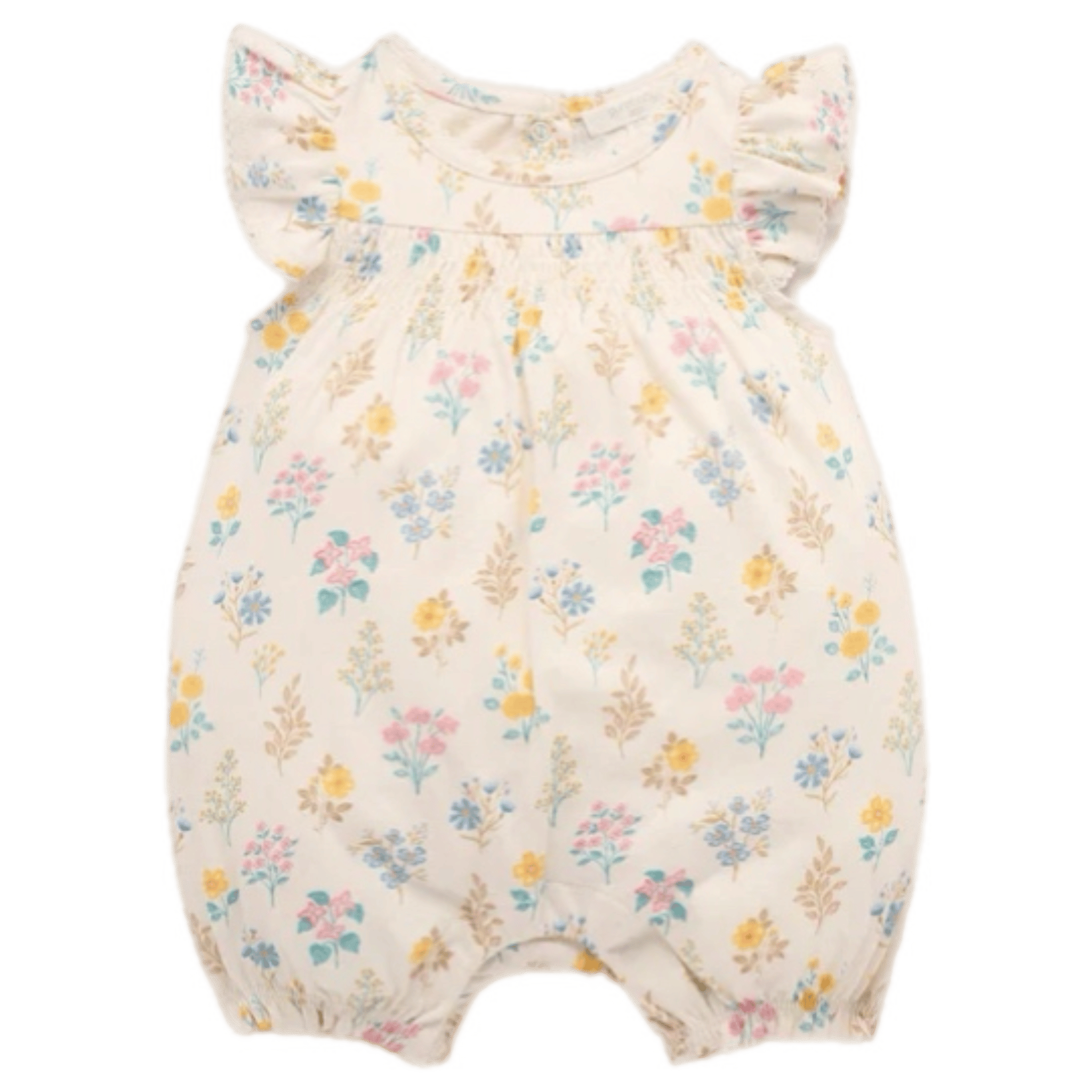 Pure Baby Newborn to 1 Year NB Shirred Romper - Posy