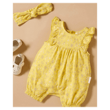 Pure Baby Newborn to 1 Year Ruffle Shortie Growsuit - Sunshine Floral