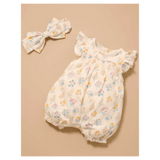 Pure Baby Newborn to 1 Year Shirred Romper - Posy