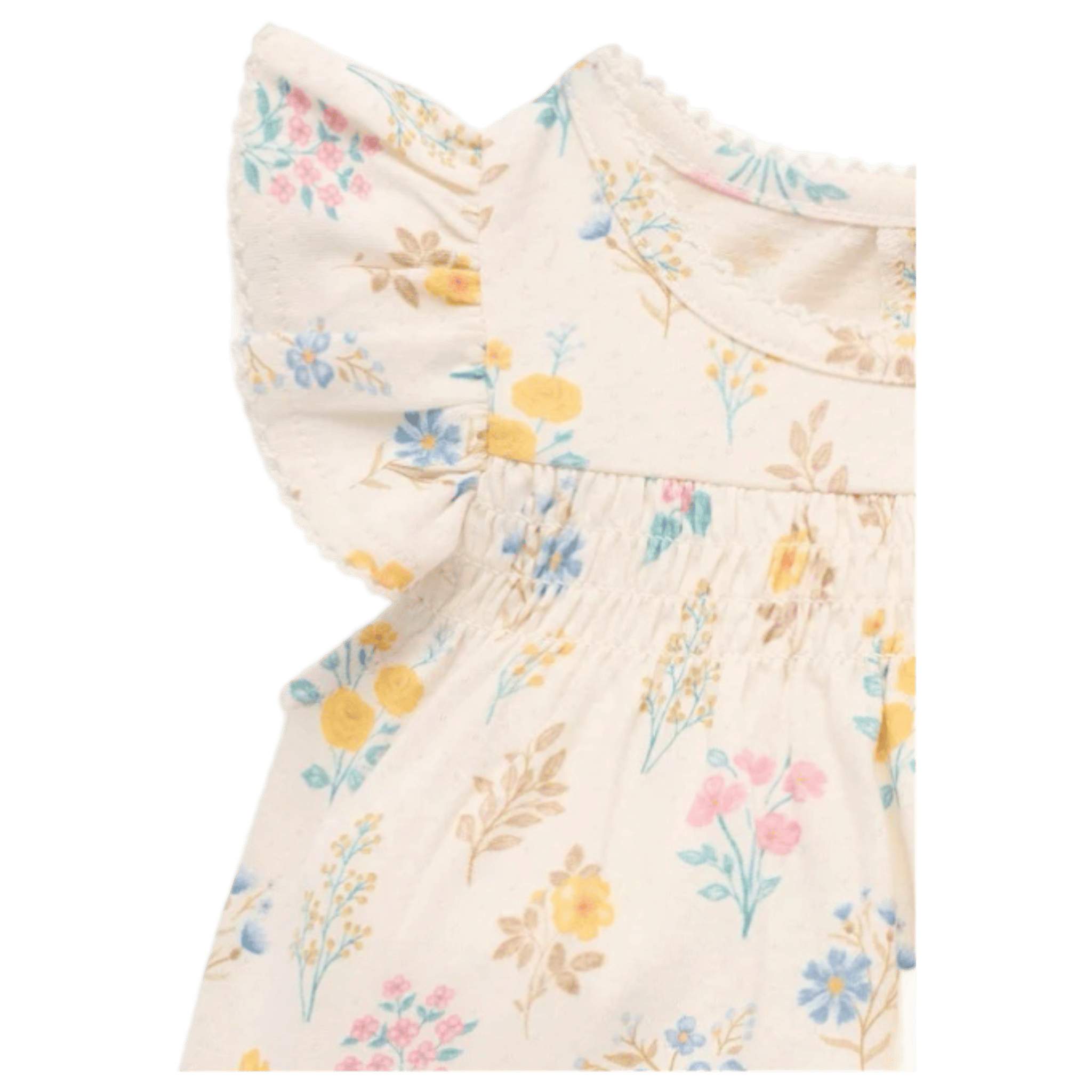 Pure Baby Newborn to 1 Year Shirred Romper - Posy