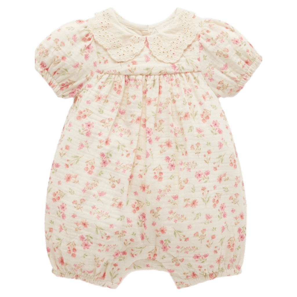 Pure Baby Newborn to 2 Years NB Seaside Romper - Seaside Floral