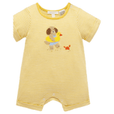 Pure Baby Newborn to 2 Years Striped Short Growsuit - Pineapple Mini Stripe