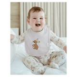 Pure Baby One Size Bunny Bib - Primrose Melange