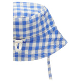 Pure Baby XS to Medium Linen Blend Sunhat - Nile Gingham