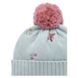 Pure Baby XSmall/Medium to Medium/Large Embroidered Beanie - Ladybird Broderie
